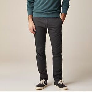 Washed Once J.Crew Men’s 484 Onyx Gray Slim-fit stretch chino pant SZ W31 30L